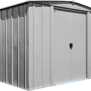 Arrow 8x8 Classic Steel Storage Shed Kit - Flute Gray