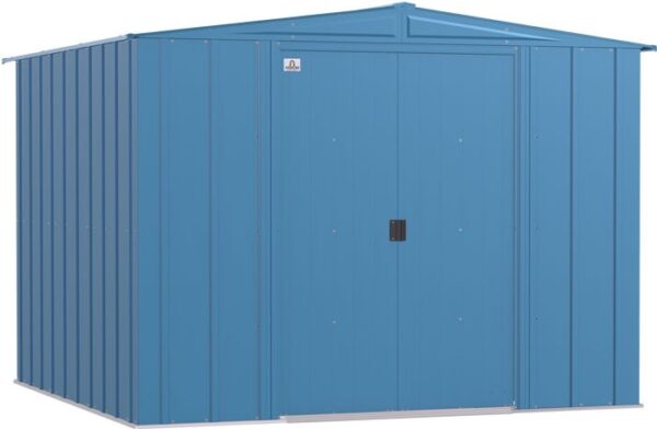 Arrow 8x8 Classic Steel Storage Shed Kit - Blue Gray