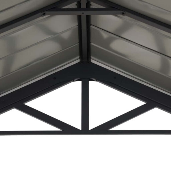 AutoCove 12x20 Gray Steel Frame Gable Roof Metal Carport/Gazebo with 2 Ceiling Hooks - Image 13