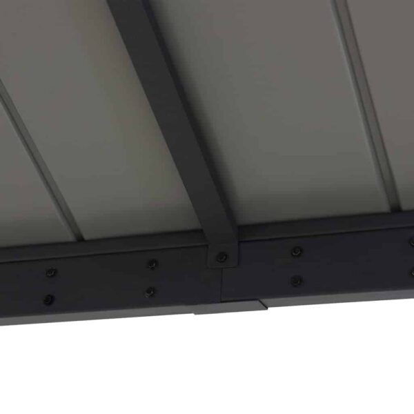 AutoCove 12x20 Gray Steel Frame Gable Roof Metal Carport/Gazebo with 2 Ceiling Hooks - Image 12