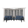 Ridgedale Modern Steel Pergola with Canopy / Finish: Red