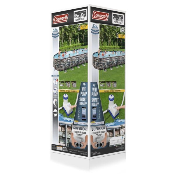 Coleman Power Steel 26’ x 12’ x 52” Oval Above Ground Pool Set - Image 4