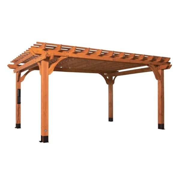 Beaumont 20 X 12 All Cedar Wooden Pergola - Image 3