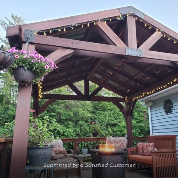 Arlington 12 Ft. W X 10 Ft. D Solid Wood Patio Gazebo - Image 9