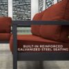 Ridgedale Modern Steel Pergola with Canopy / Finish: Red - Image 8