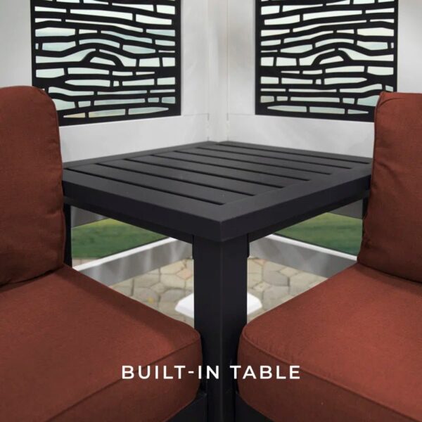 Ridgedale Modern Steel Pergola with Canopy / Finish: Red - Image 6