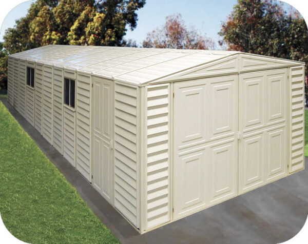 DuraMax Sheds Vinyl Garage 10x23 w/ Foundation Kit