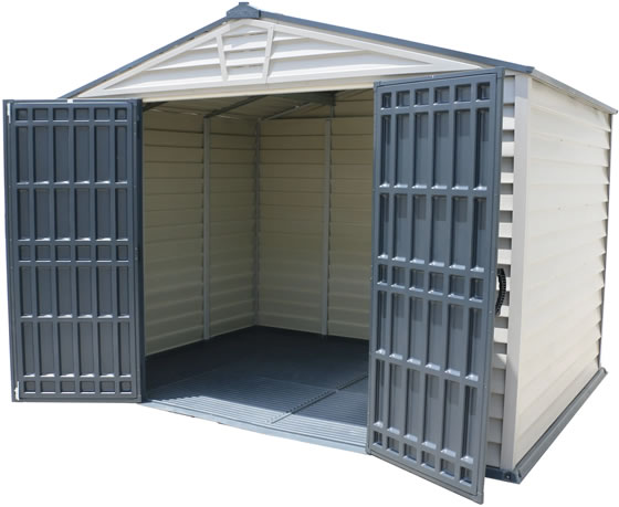 DuraMax 10.5x8 StoreMax Plus Vinyl Shed Includes Vinyl Floor!