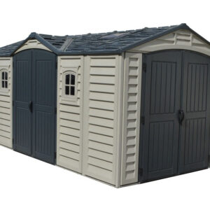 DuraMax 15x8 Apex Pro Vinyl Shed w/ Foundation Kit