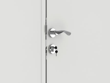 High grade door lock keeps stored items secure!