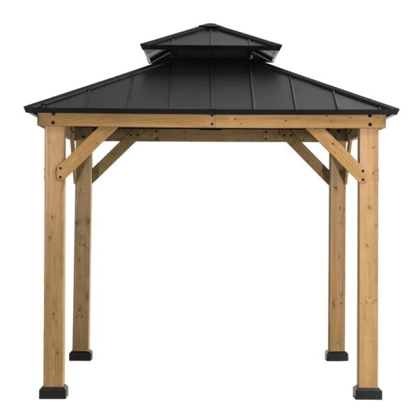 Archwood Patio Cedar Framed Steel Hardtop Gazebo - Image 2