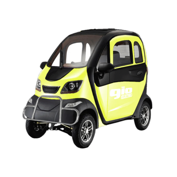 GIO GOLF ENCLOSED MOBILITY SCOOTER 60V 1200W, top speed 18mph, Range up to 30 miles, backup camera, heater, fan, alarm, media center, 500lb load capacity