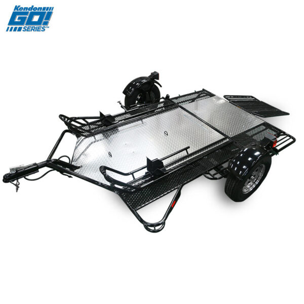 Go! Series Dual Rail Ride-Up Folding Motorcycle Trailer - Image 7