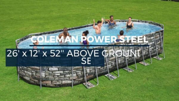 Coleman Power Steel 26’ x 12’ x 52” Oval Above Ground Pool Set - Image 2