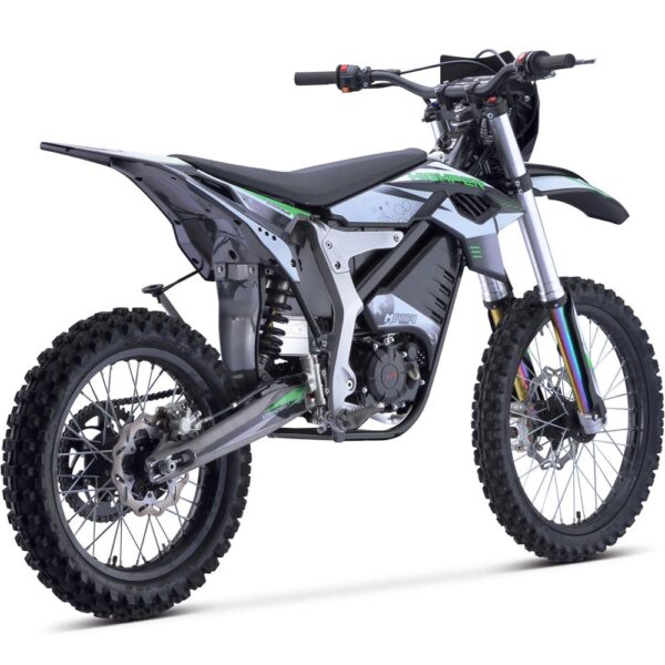MotoTec Venom 72v 12000w Electric Dirt Bike White - Image 4
