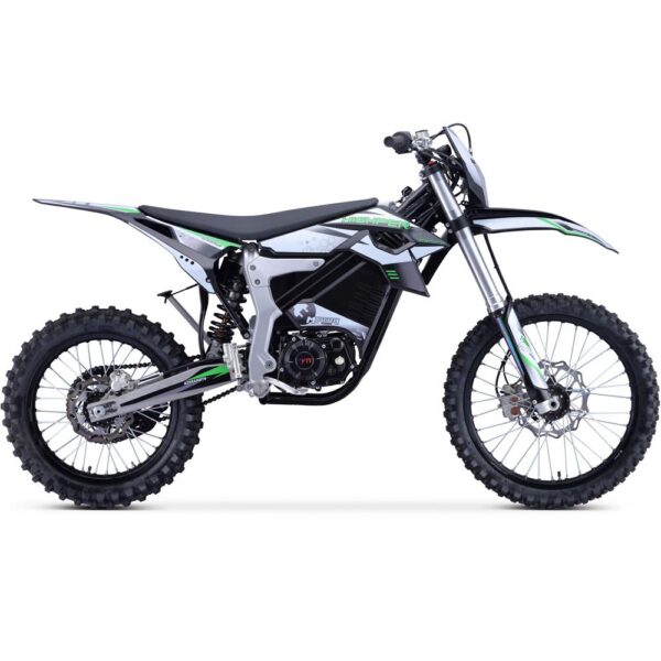MotoTec Venom 72v 12000w Electric Dirt Bike White - Image 7