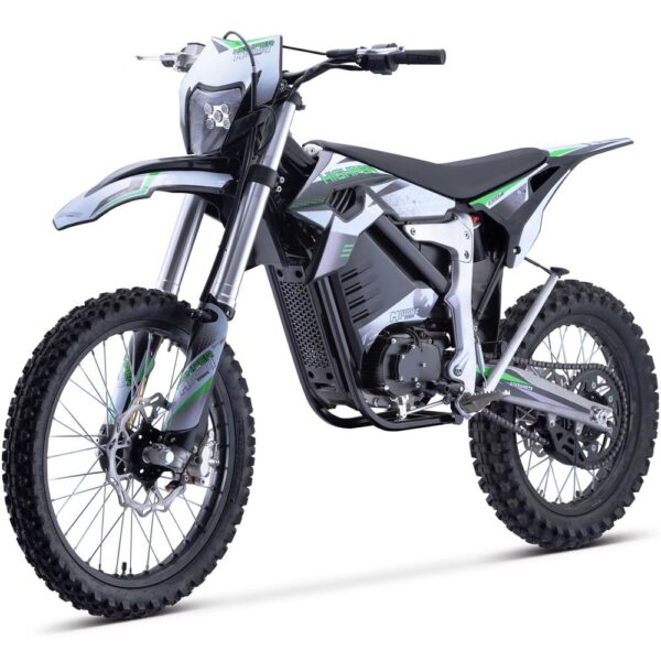 MotoTec Venom 72v 12000w Electric Dirt Bike White - Image 6