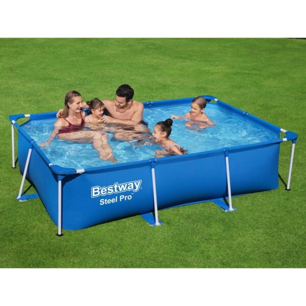 Bestway Steel Pro 8.5'x67"x24" Rectangular Above Ground Outdoor Swimming Pool - Image 4
