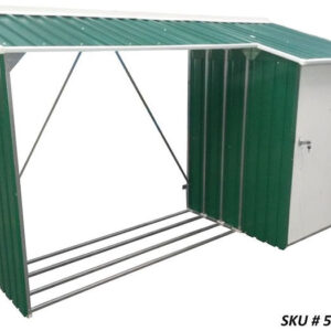 DuraMax 8x3 Woodstore Combo Steel Shed Kit - Green